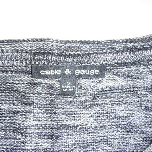 Cable & Gauge Women's Pullover Sweater Size S Black Gray Long Sleeve Like New - Picture 6 of 8